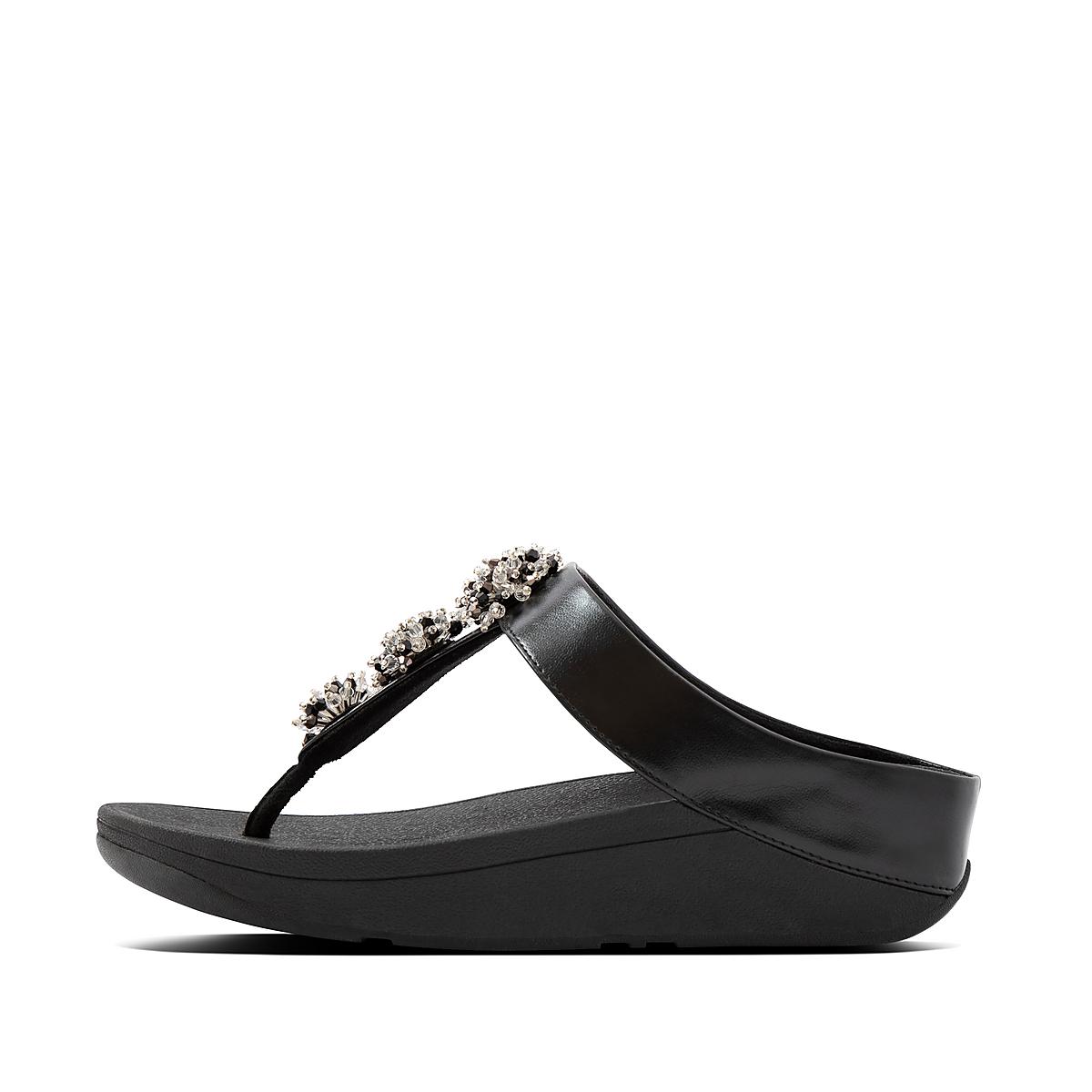 Fitflop Women's GALAXY Toe-Thongs Sandals - Black, WP6428503
